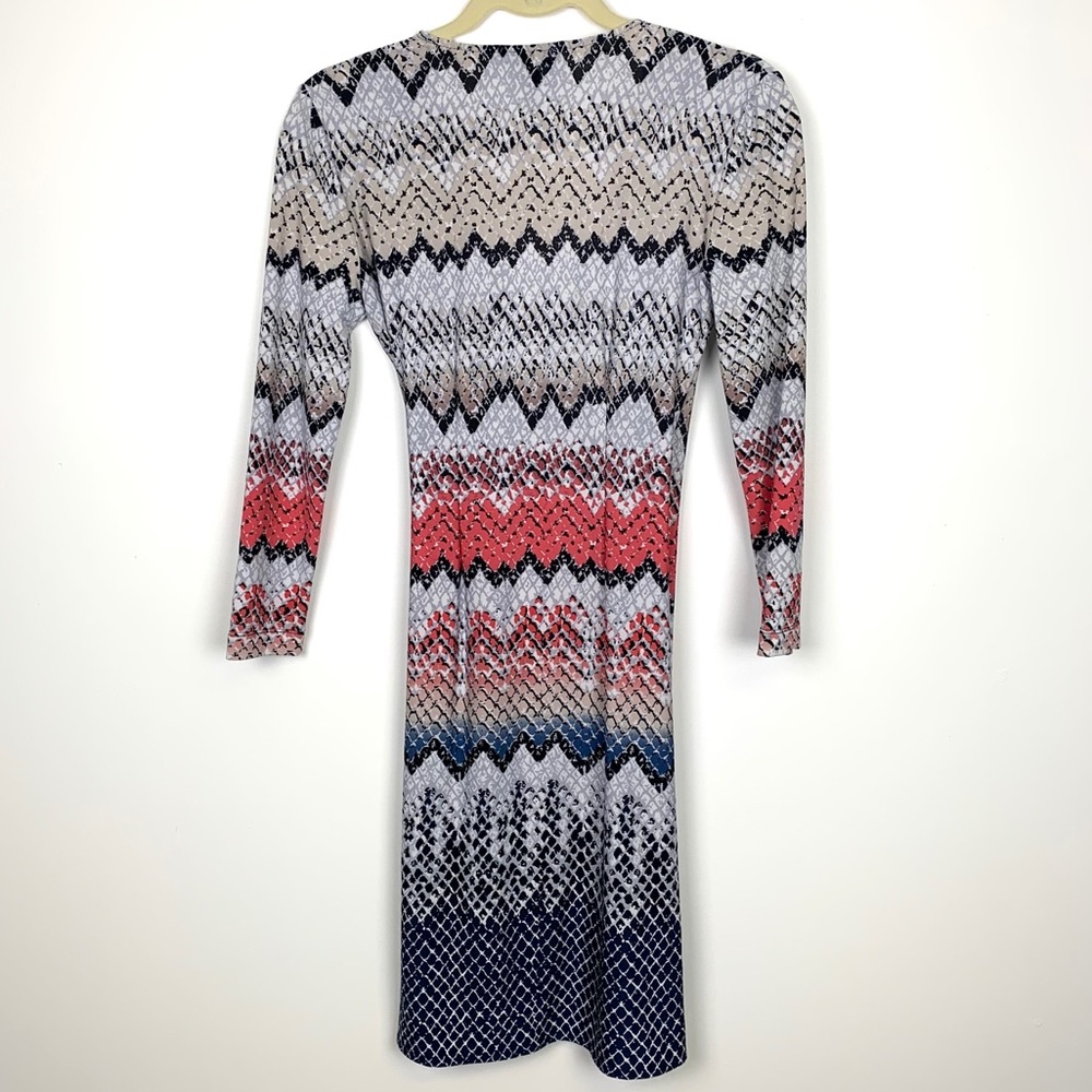 Bcbgmaxazria Adele Patterned Wrap Mini Dress - image 4